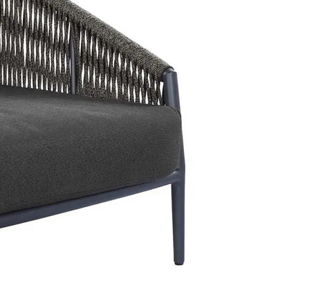 Black Rope Daybed Sofa Set With Black Cushions