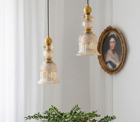 Tulip Pendant Hanging Light (Yellow)