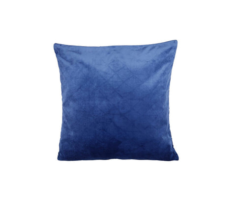 Velvet Quilted Cushion Cover - Set of 2 (Navy Blue, 18 x 18 inch)