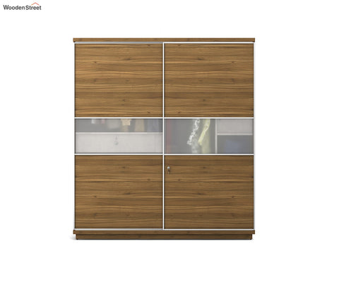 Kosmo Universal 2 Door Sliding Wardrobe (Exotic Teak Finish)