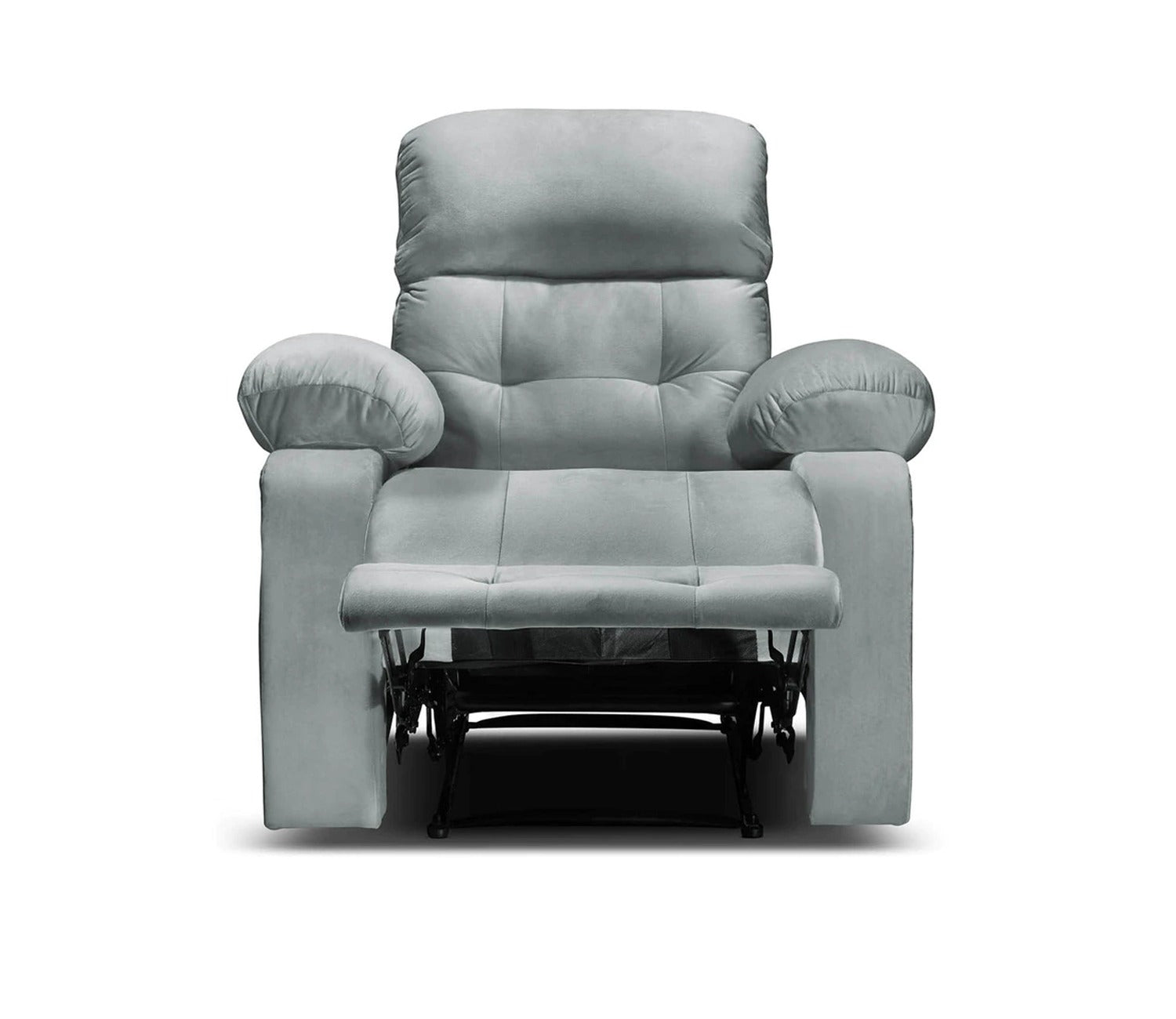 Vivian Fabric 1 Seater Manual Recliner Chair (Grey)