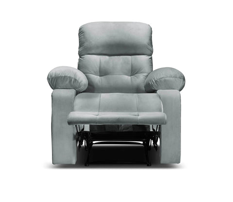 Vivian Fabric 1 Seater Manual Recliner Chair (Grey)