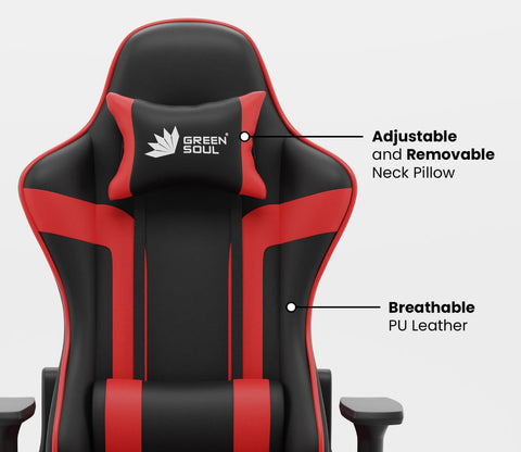 Raptor 2 Multi-Functional Ergonomic Leatherette Office Chair (Red)