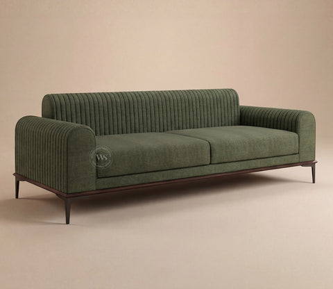 Lorenz 3 Seater Sofa (Cotton, Sage Green)