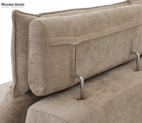 Lavencia Premium Upholstery L shape Fabric Sofa (Beige)