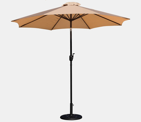 MS Powder Coated Center Poll Waterproof Cloth Outdoor Umbrella (Cream)