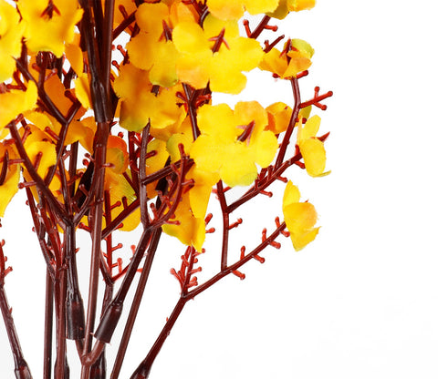 Harmony Gypsophila Artificial Flower- Set Of 5 (Orange)