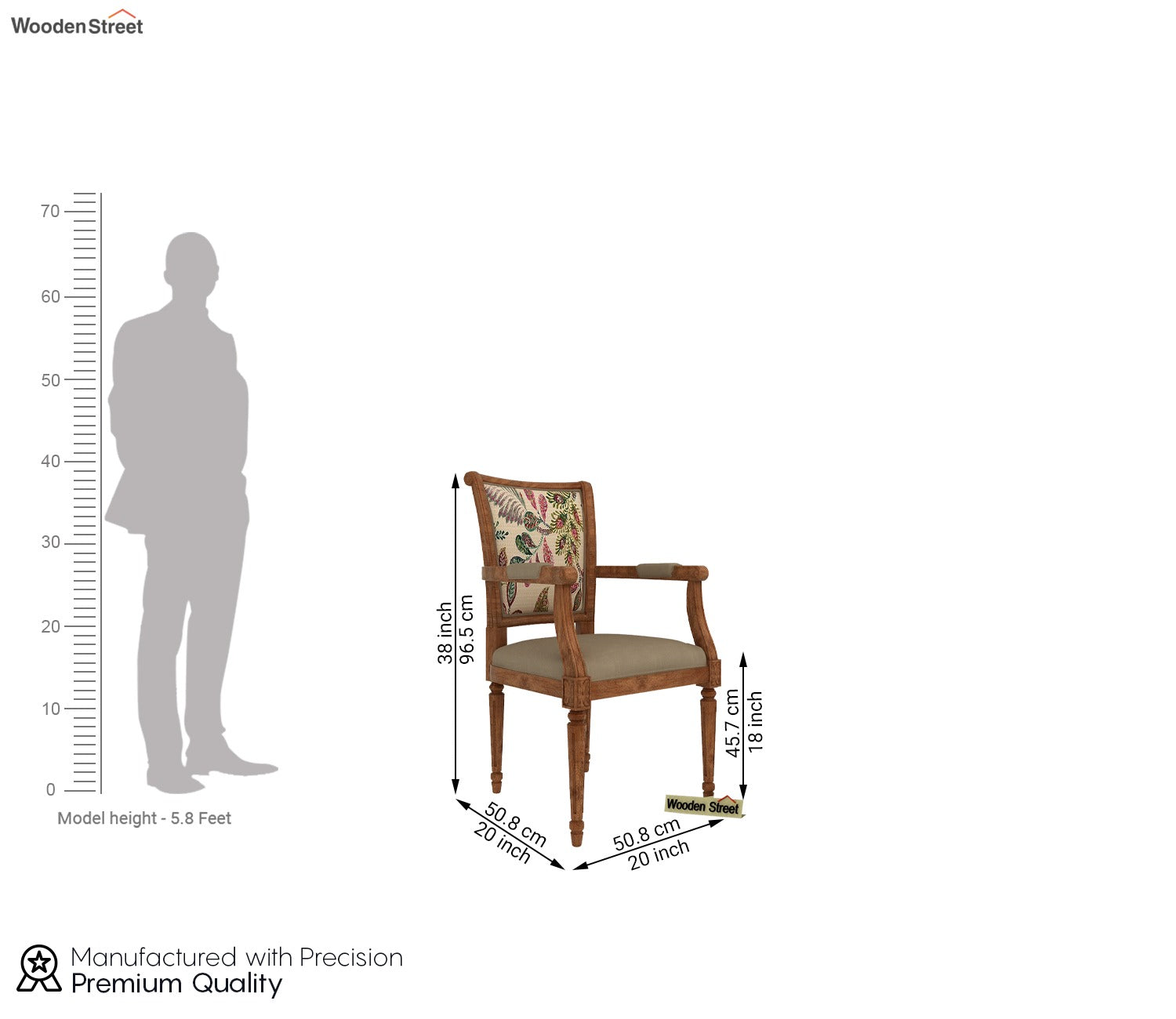 Orchid Arm Chair (Irish Cream, Rosy Leaf)