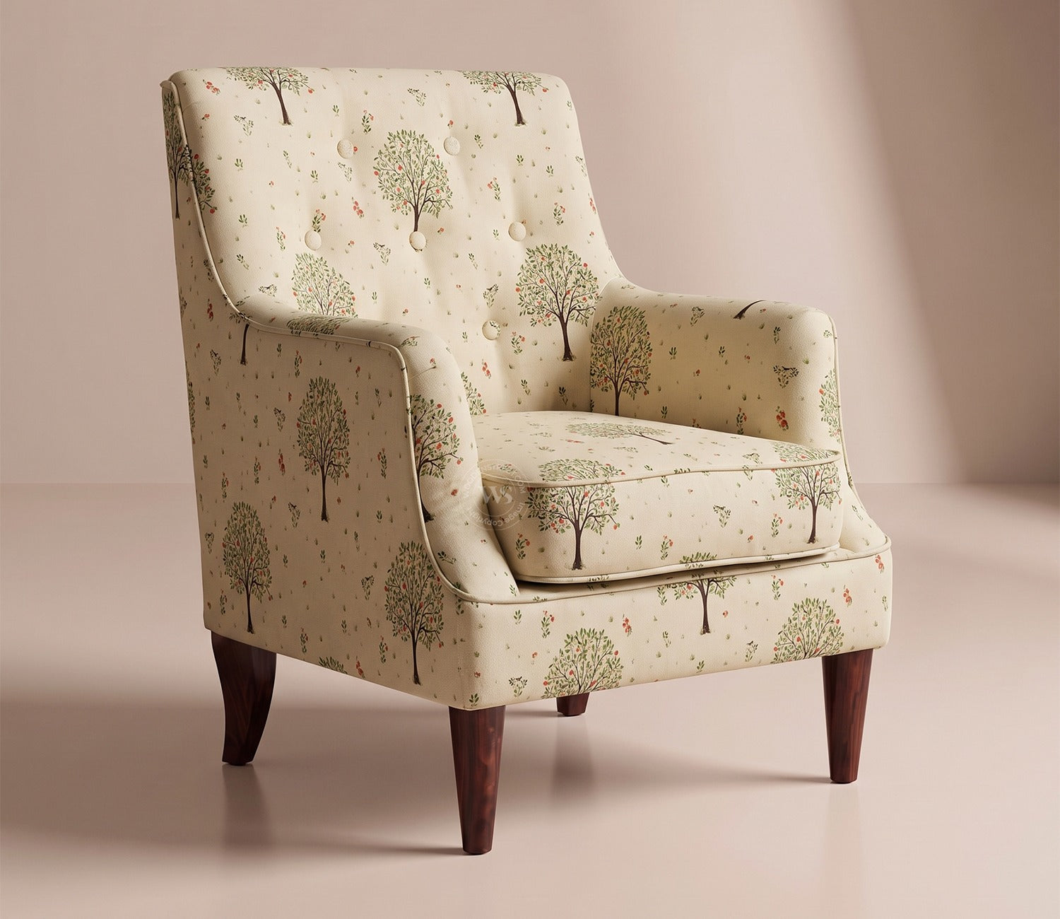 Adoree Lounge Chair (Beige Pomme)