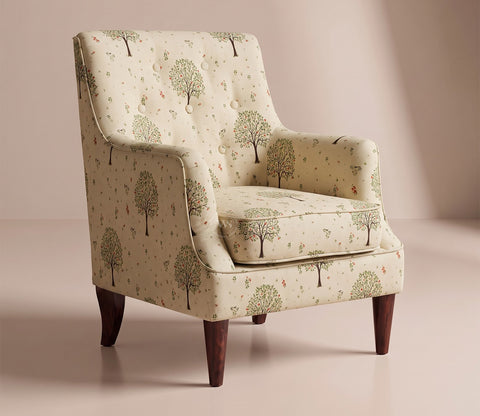Adoree Lounge Chair (Beige Pomme)