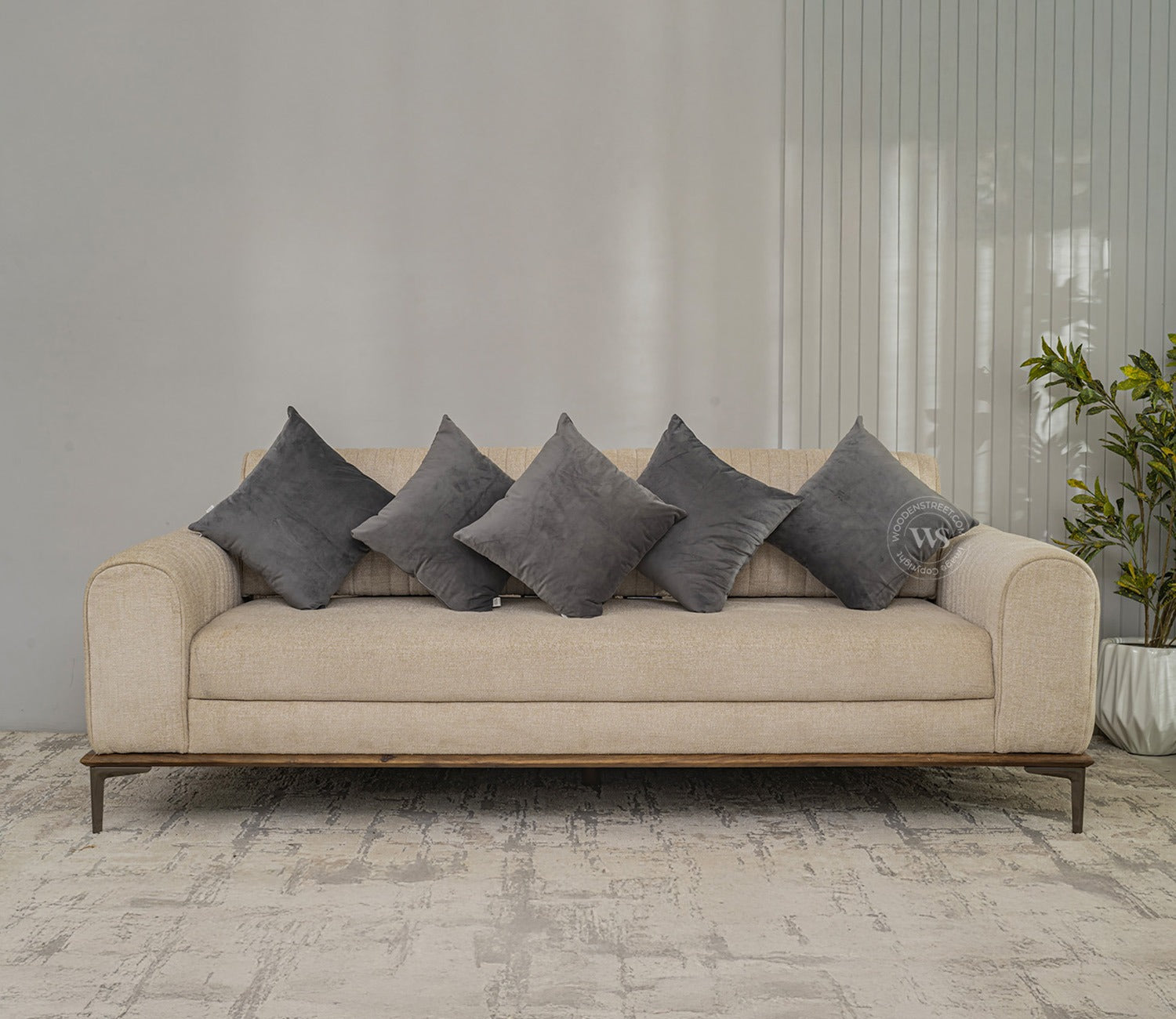 Cupid Velvet Cushion Cover - Pack of 5 (16 x 16 Inches, Graphite Grey)