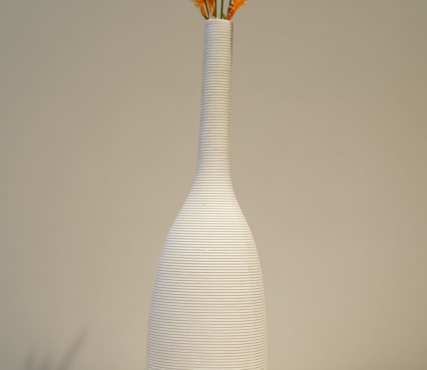 Eternity White Ceramic Long Vase