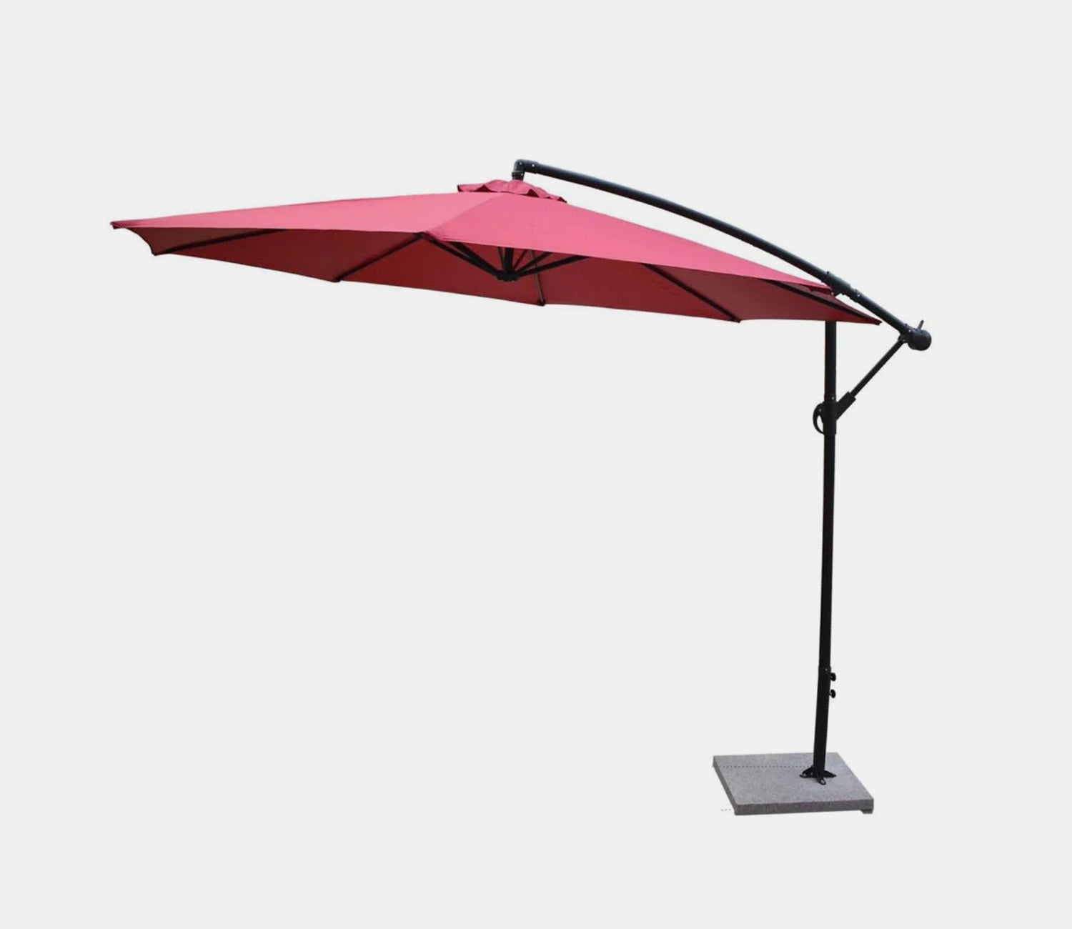 Waterproof Side Pole Garden Umbrella with Stand (Red)