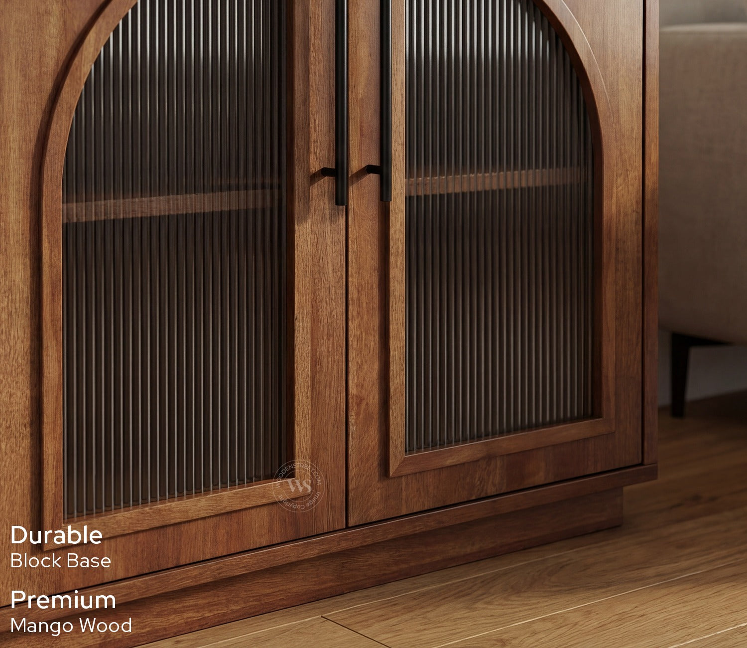 Nyrah Mango Wood Cabinet (Teak Finish)