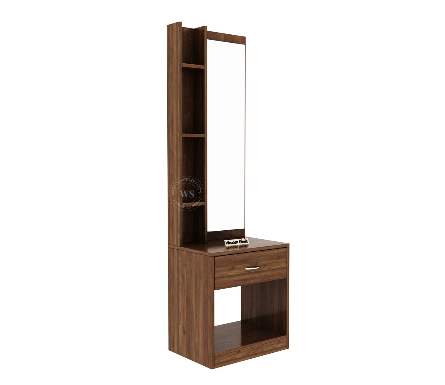 Orbit Dressing Table With Mirror (Columbian Walnut Finish)