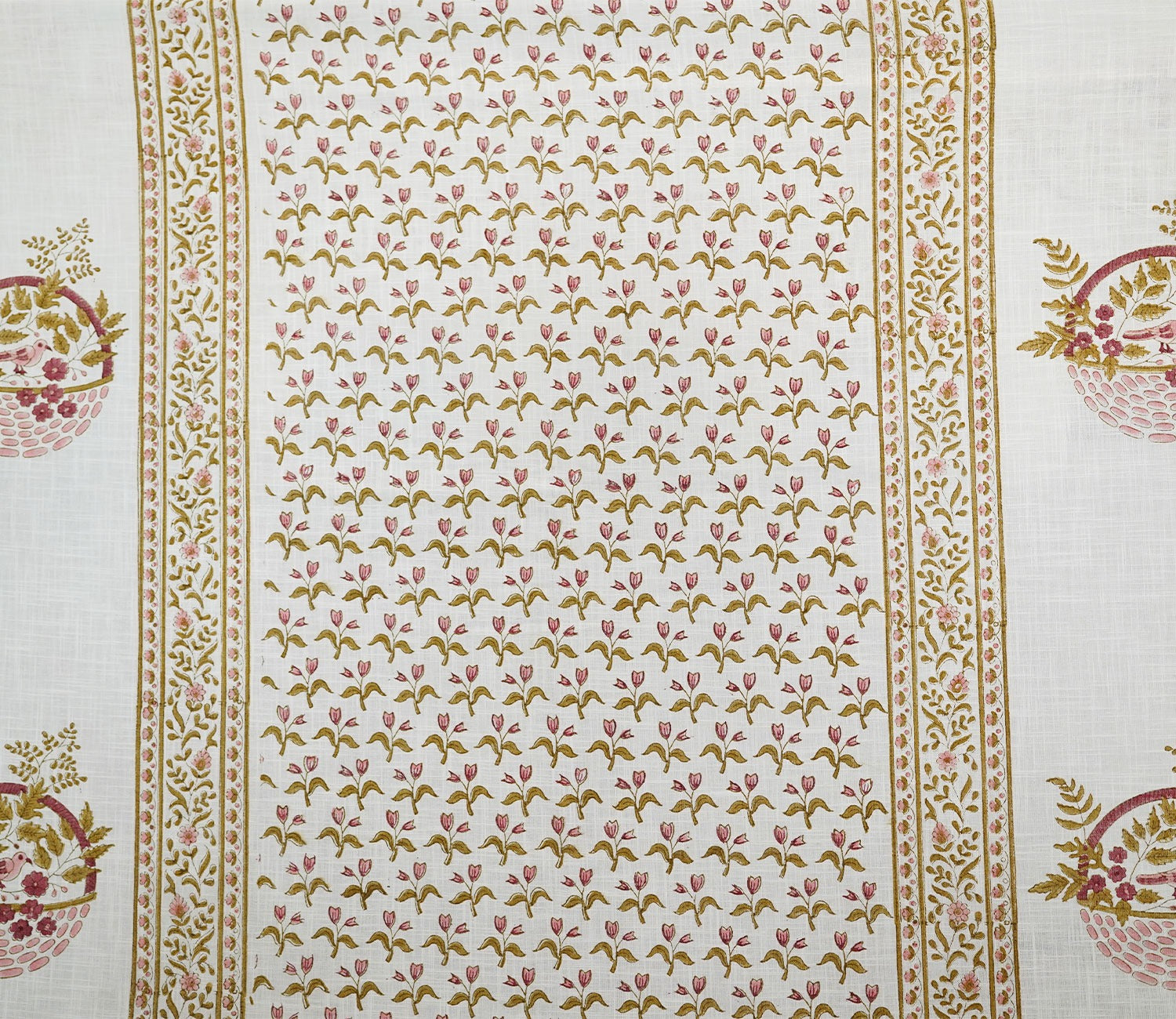 Bird Nest 1 Piece Curtain (White, 7 Feet)