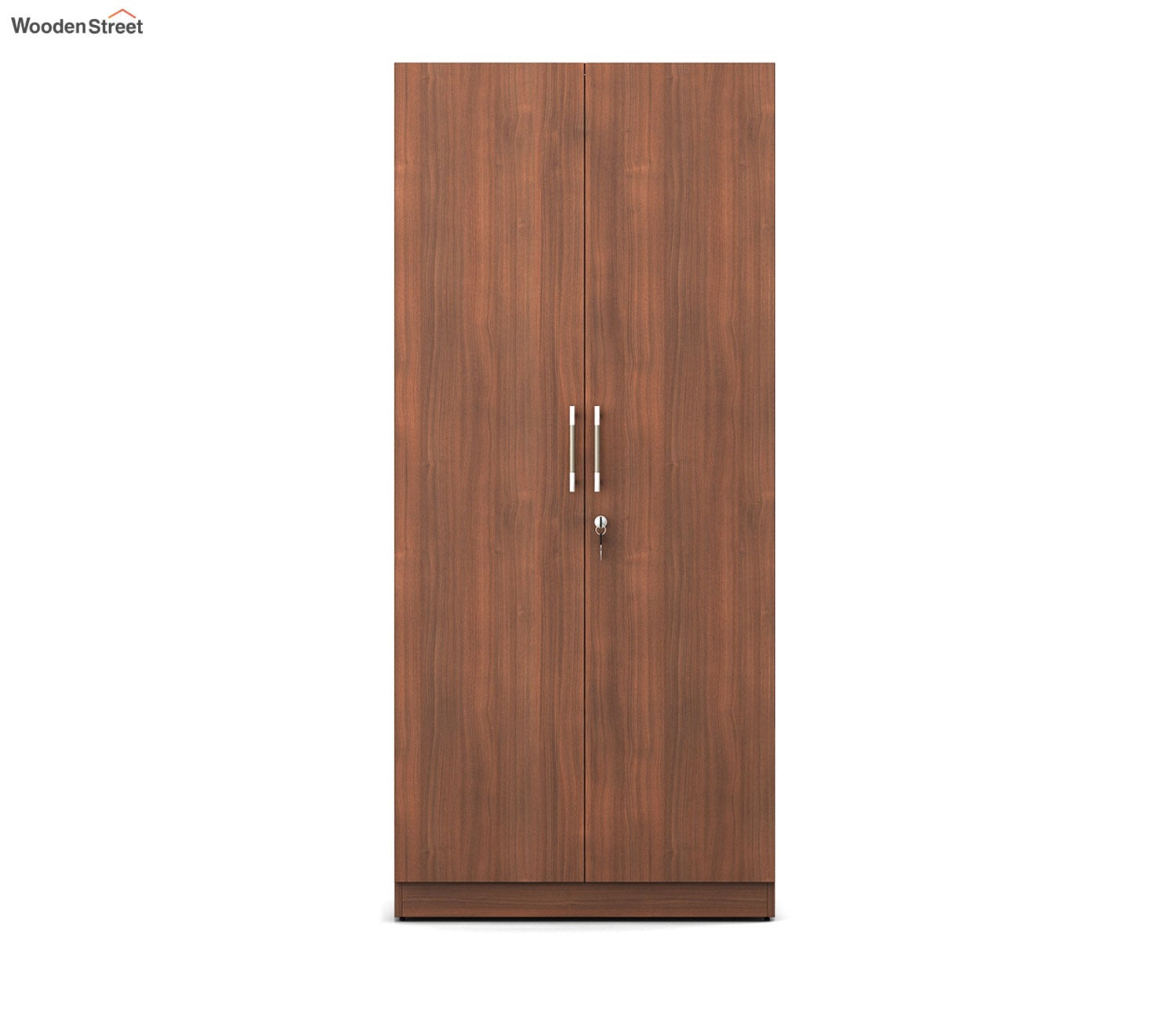 Kosmo Optima 2 Door Engineer Wood Wardrobe (Exotic Teak Finish)