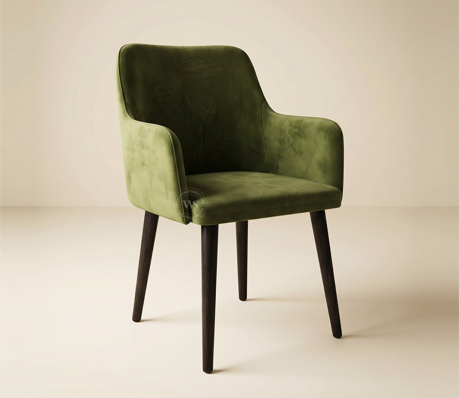 Aureya Upholstered Arm Chair (Dark Olive Green)
