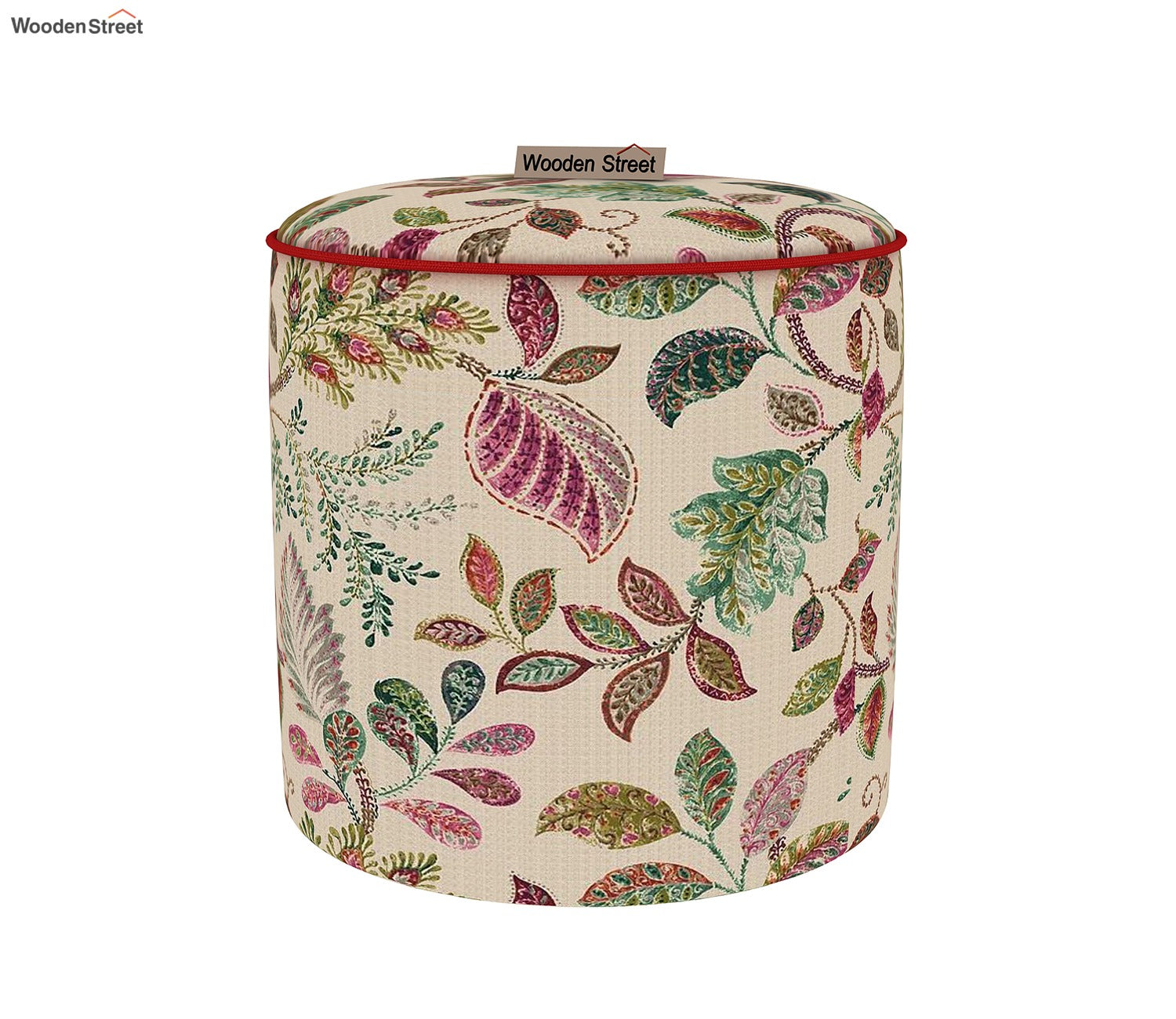 Robin Round Pouffe (Rosy Leaf)