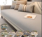 Elegance Essence Plain 1 Seater Sofa Cover (Blue)