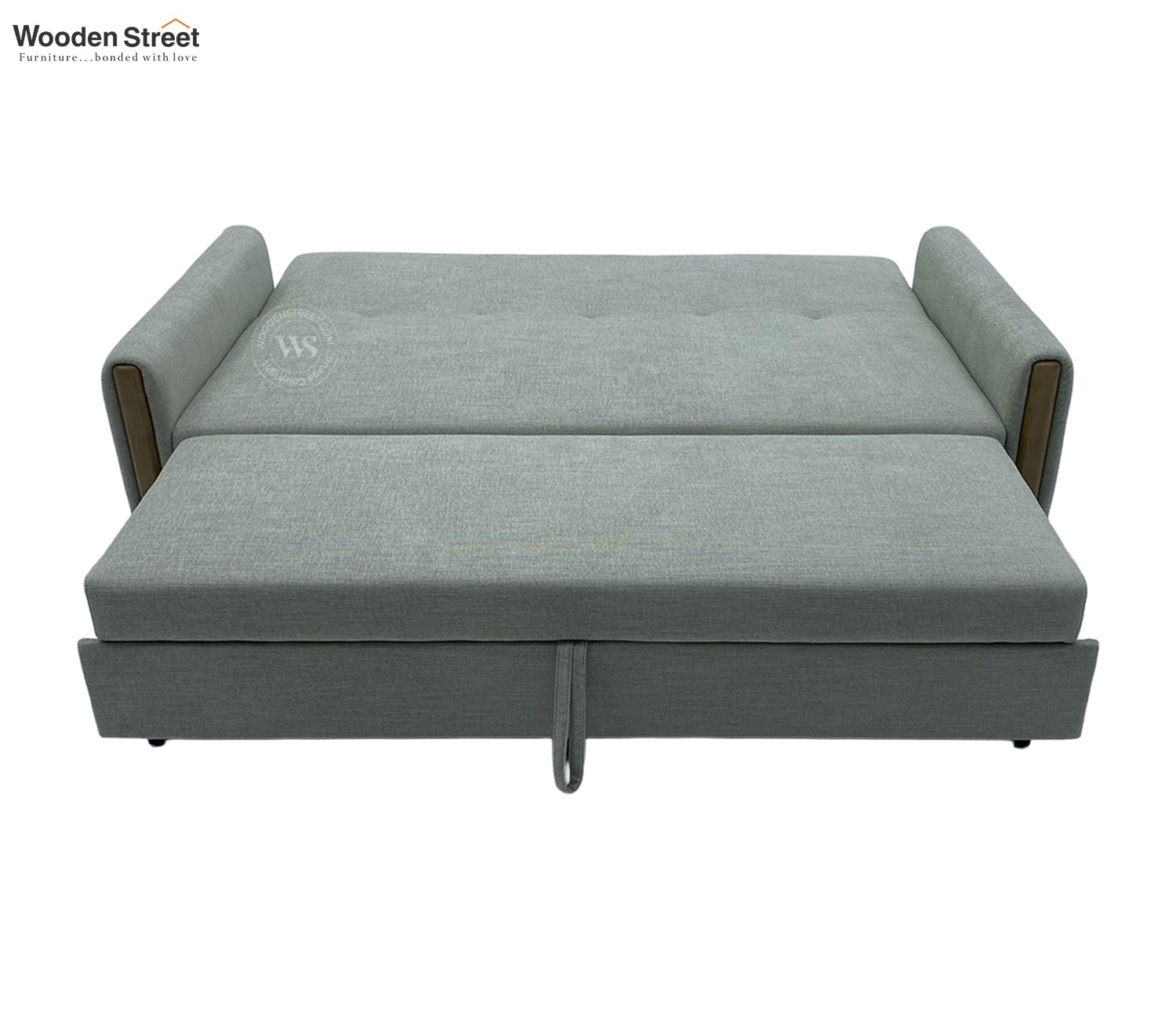 Kairo Fabric Pull-Out Sofa Cum Bed with Under Seat Storage (Grey)