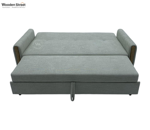 Kairo Fabric Pull-Out Sofa Cum Bed with Under Seat Storage (Grey)