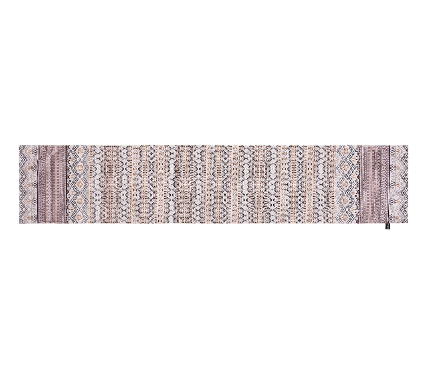 Yellow Line Velvet Printed Table Runner (72 x 14 inches)