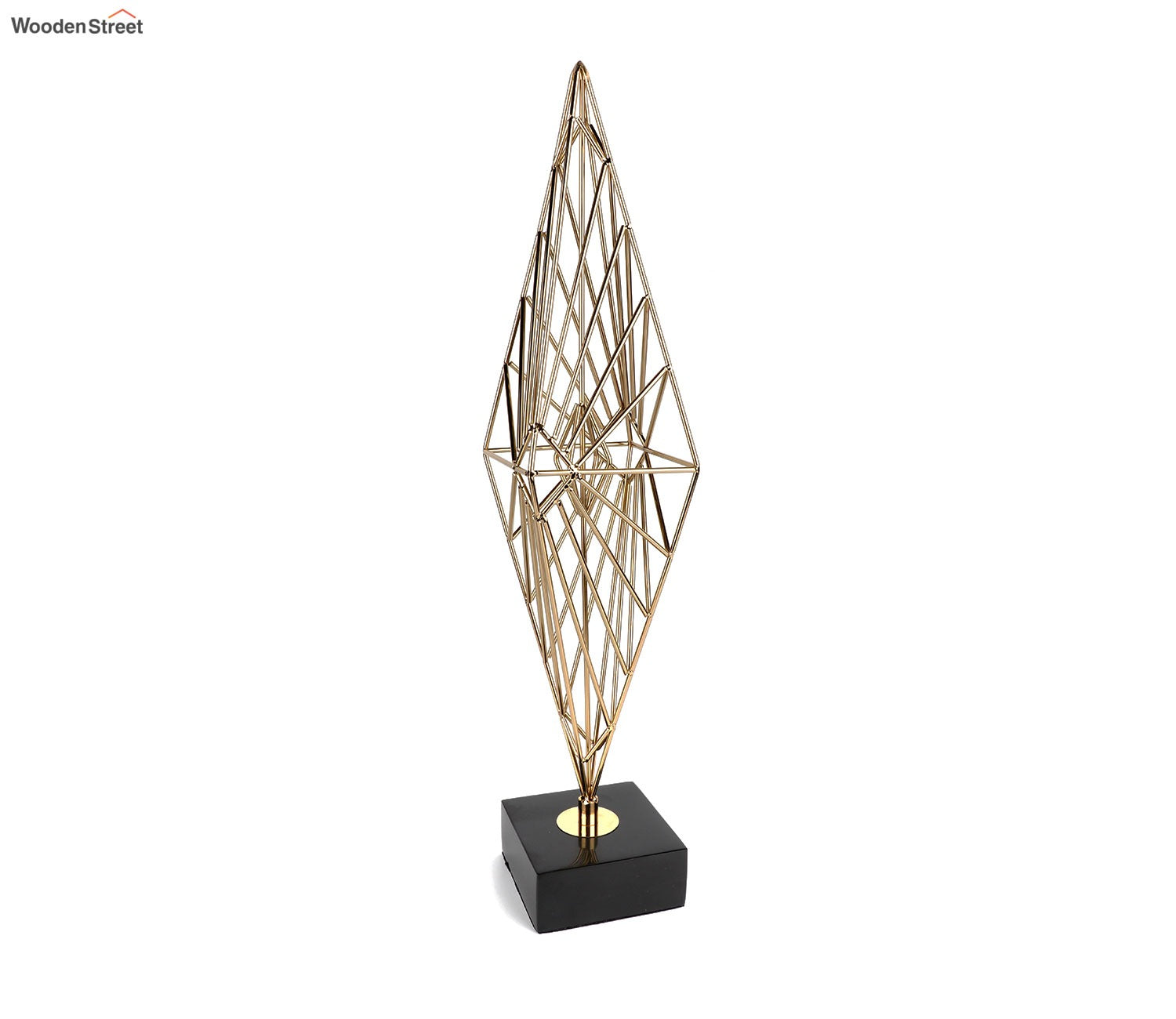 Whimsical Rhombus Console Table Decor (L, Gold)