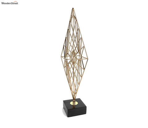 Whimsical Rhombus Console Table Decor (L, Gold)