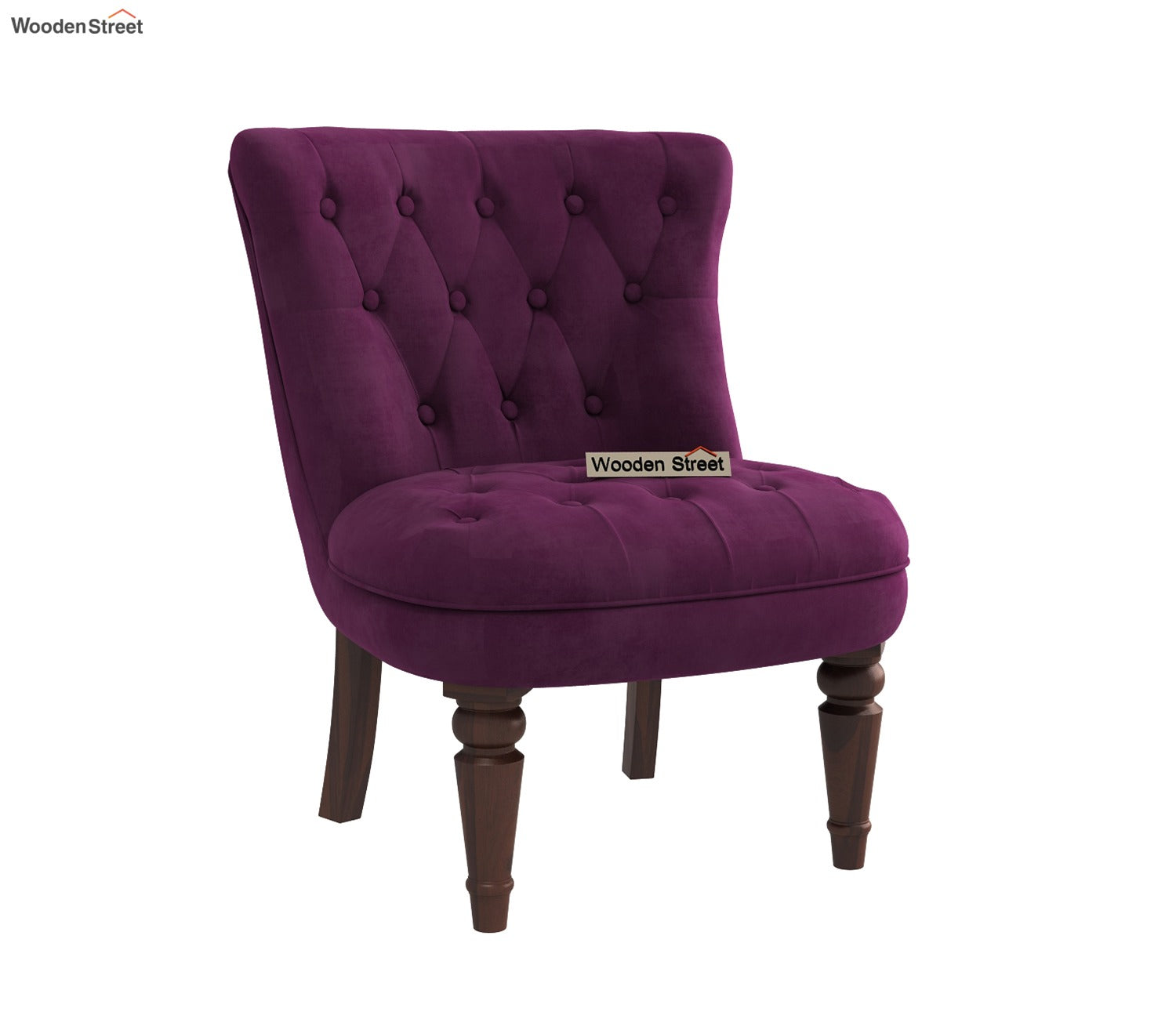 Thrace Slipper Chair (Velvet, Mulberry Pink)