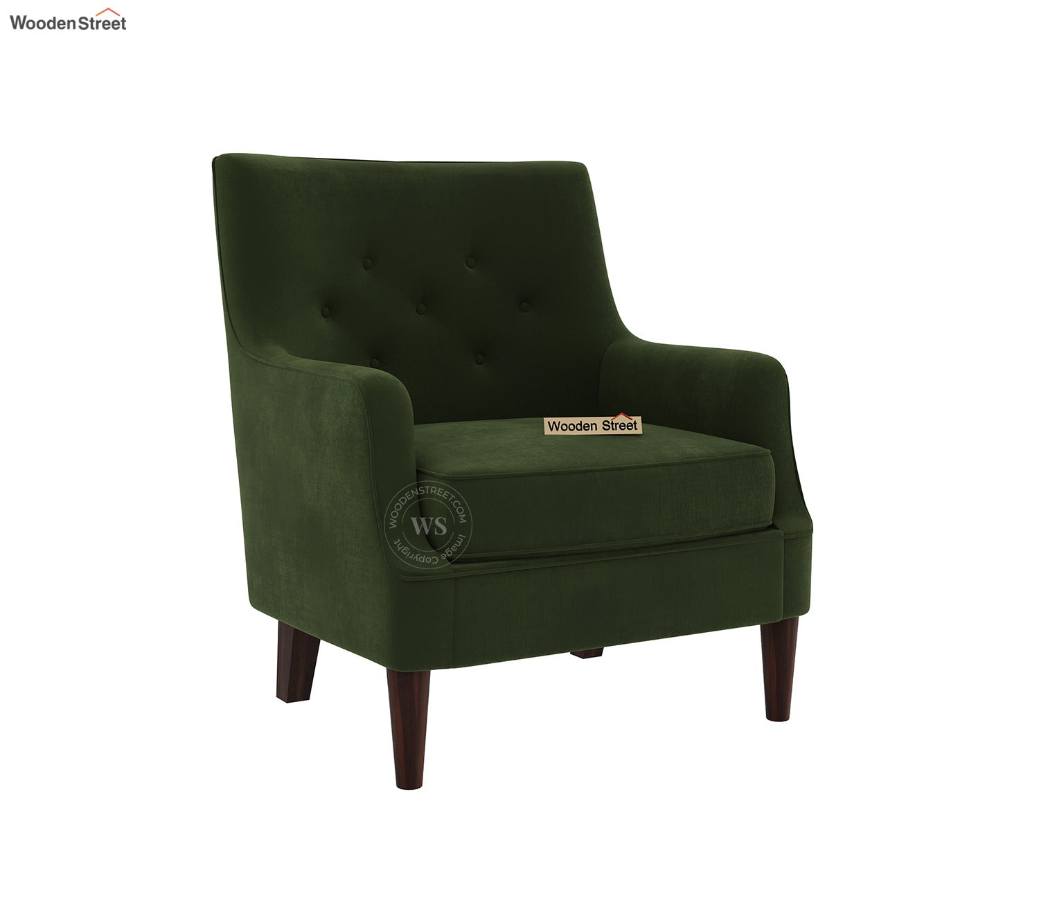 Adoree Lounge Chair (Dark Olive Green)