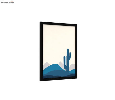 Blue And Grey Hues Landscape Set Of 2 Wall Frame (Rectangle, Black, 18X24, Canvas)