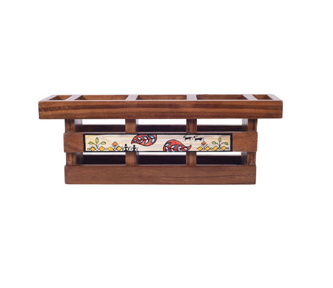 Handcrafted Flora Cutlery Storage Box