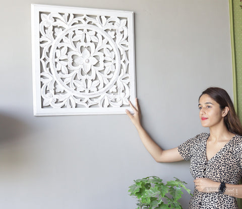 Marie Wall Panel without Glass (White Finish, 24 x 24)