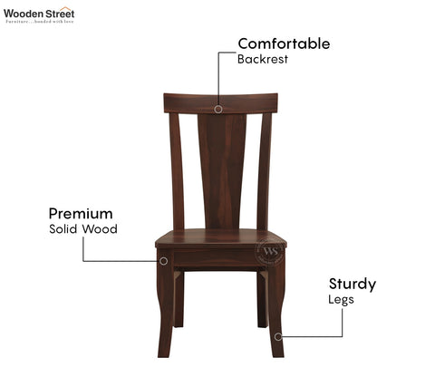 Sofie Dining Chair without Fabric (Walnut Finish)