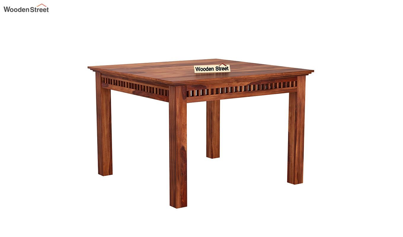 Adolph 4 Seater Compact Dining Table (Honey Finish)
