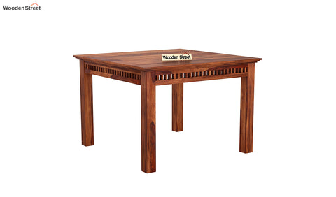 Adolph 4 Seater Compact Dining Table (Honey Finish)