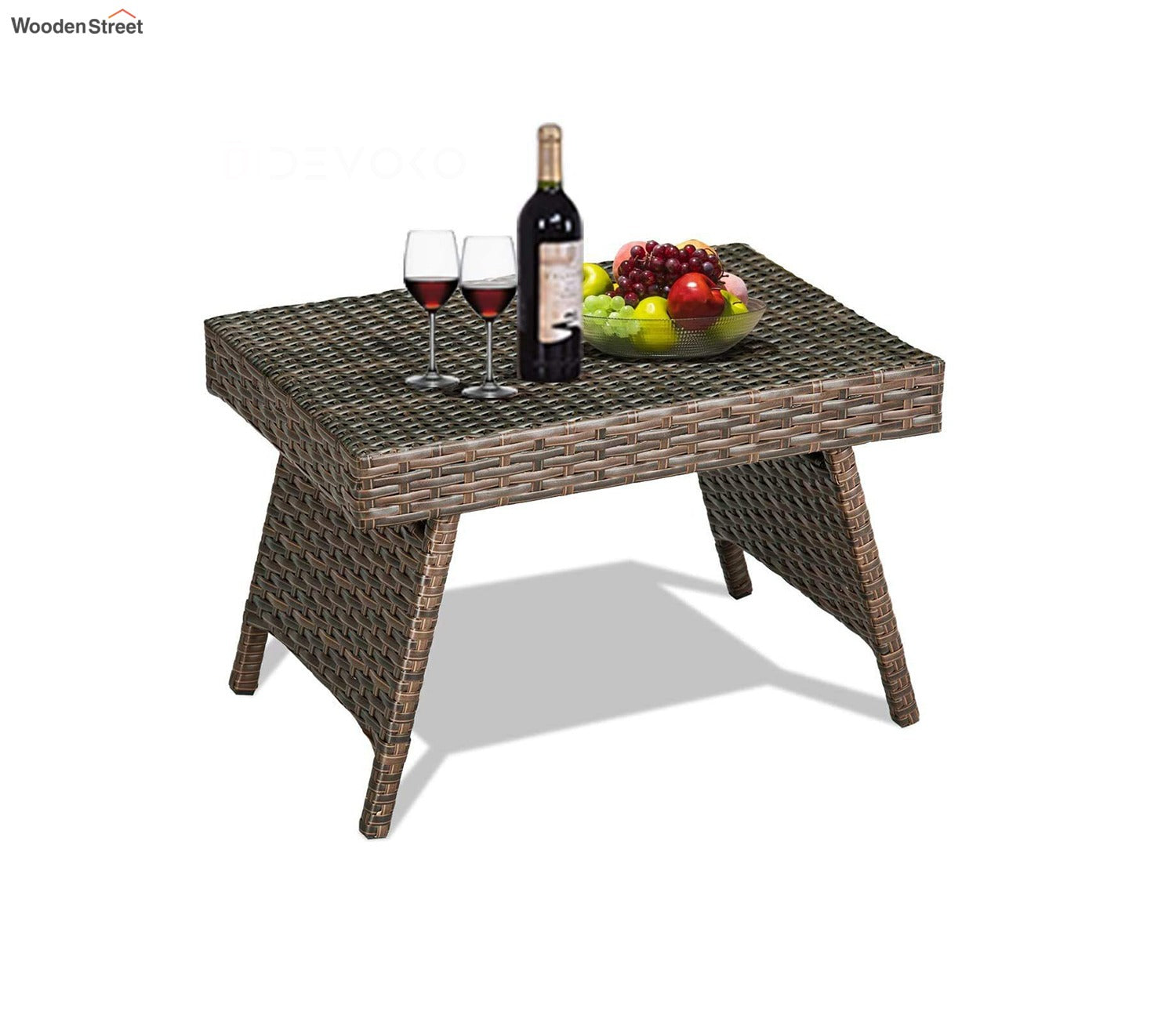 Brown Colour Wicker Centre Table