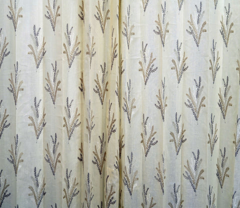 Pampa Door 1 Piece Sheer Curtain (Beige, 7 Feet)