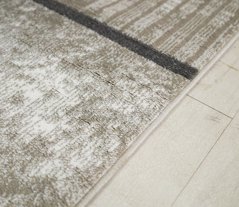 Midtown Grey Abstract Carpet (7.5 x 5 Feet)