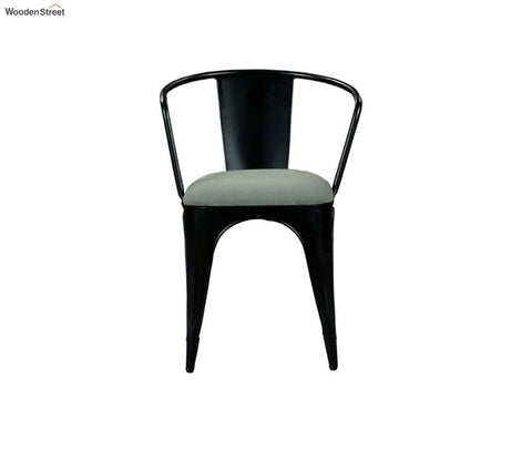 Aero Metal Arm Chair With Fabric (Black)
