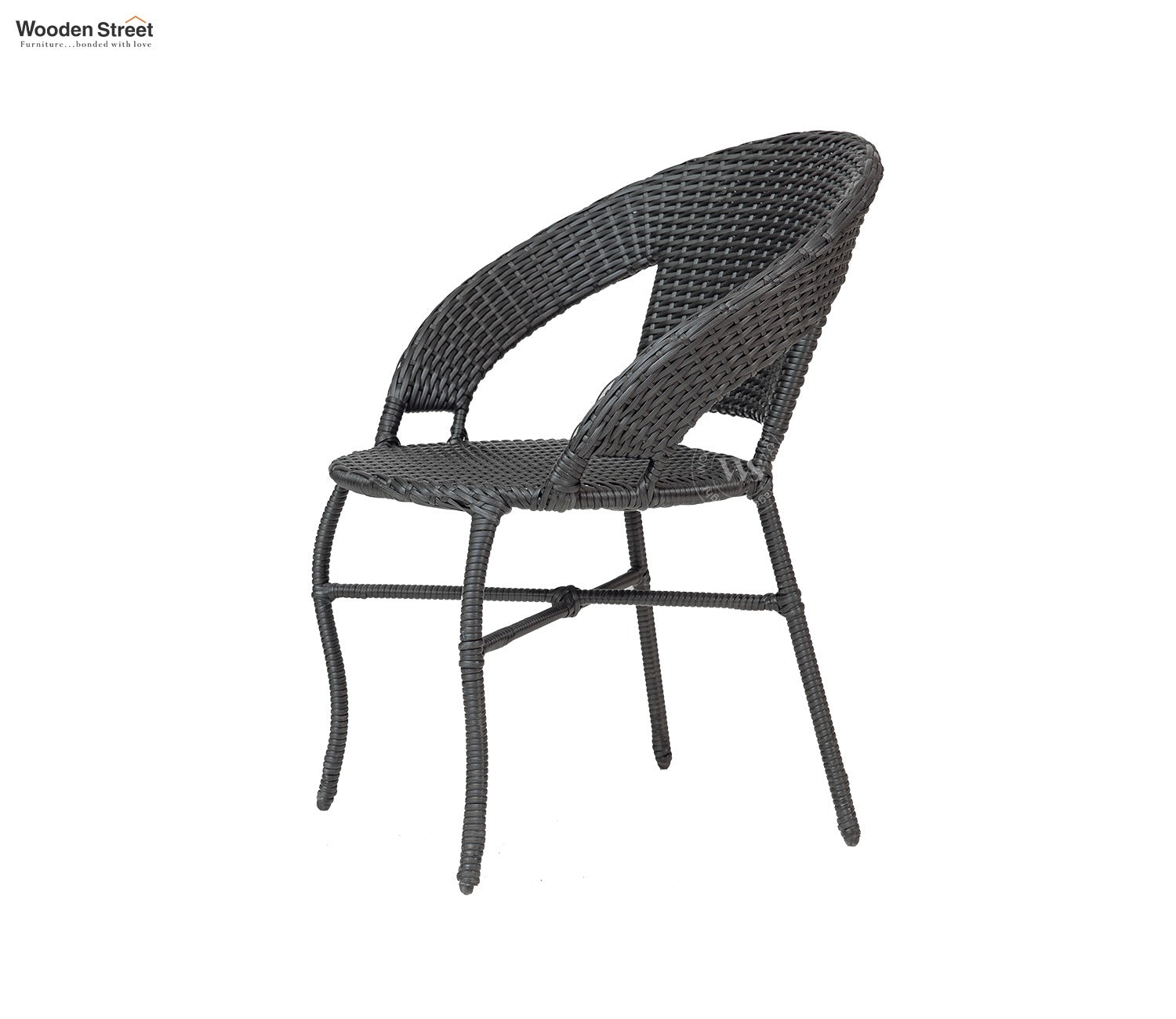 Milano Wicker Outdoor Garden Chair (Black)