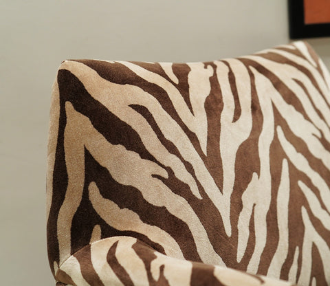 Acosta Lounge Chair (Caramel Zebra)