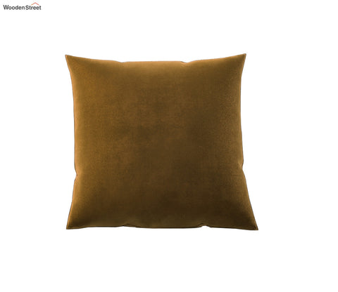 Cupid Velvet Cushion Cover - Pack of 1 (18 x 18 inch, Chestnut Brown)