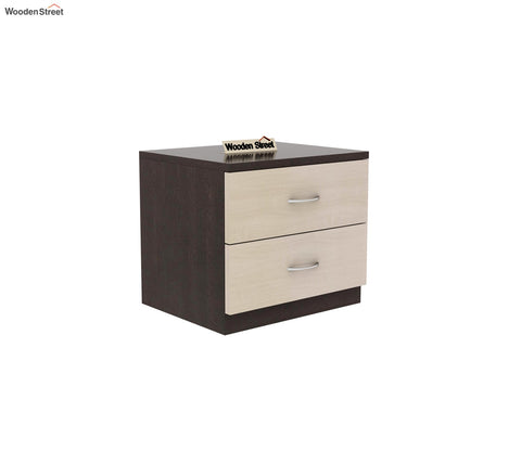 Carmen Bed Side Table (Flowery Wenge - Ice Beech Finish)