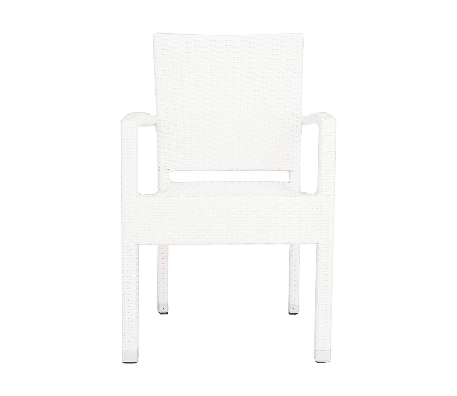 White Rattan And Wicker Patio Chair (Set Of 2)