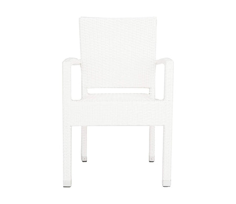 White Rattan And Wicker Patio Chair (Set Of 2)