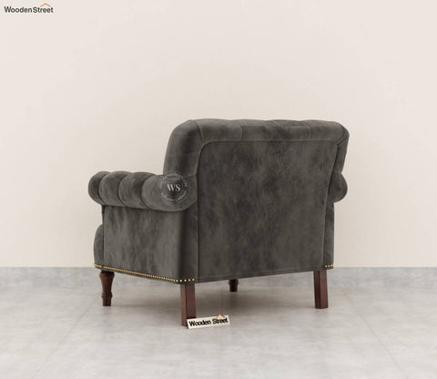 Parker 1 Seater Sofa (Velvet, Graphite Grey)