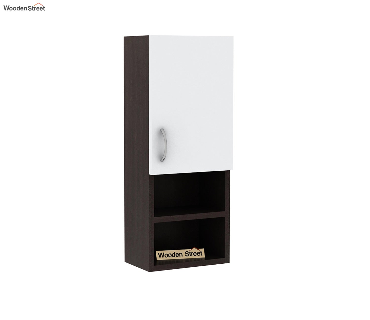 Stark Wall Cabinet (Flowery Wenge - Frosty White Finish)