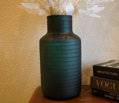 Whimsy Hollow Green Glass Vase